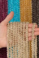 Bukle Duble Zincir Serisi Simli İp Perde - Görsel 6