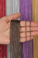 Kalın Zincir Serisi Simli İp Perde - Görsel 3