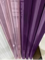 Mor - Pembe - Beyaz Tül Dikey Perde - Görsel 2