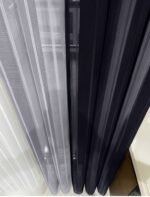 Koyu Lacivert - Beyaz Dikey Tül Perde - Görsel 2