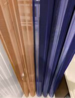 Lacivert - Beyaz - Turuncu Tül Dikey Perde - Görsel 2