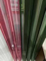 Yeşil - Gül Kurusu - Beyaz Tül Dikey Perde - Görsel 2