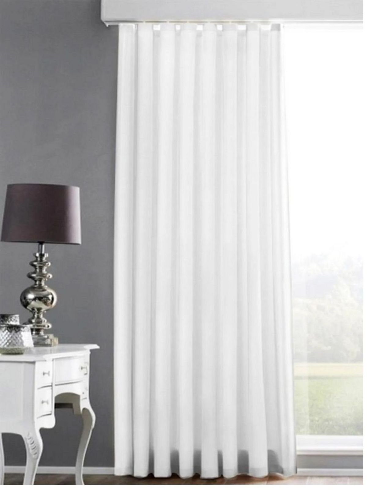 1 Saten Güneşlik Beyaz Renk - Görsel 1